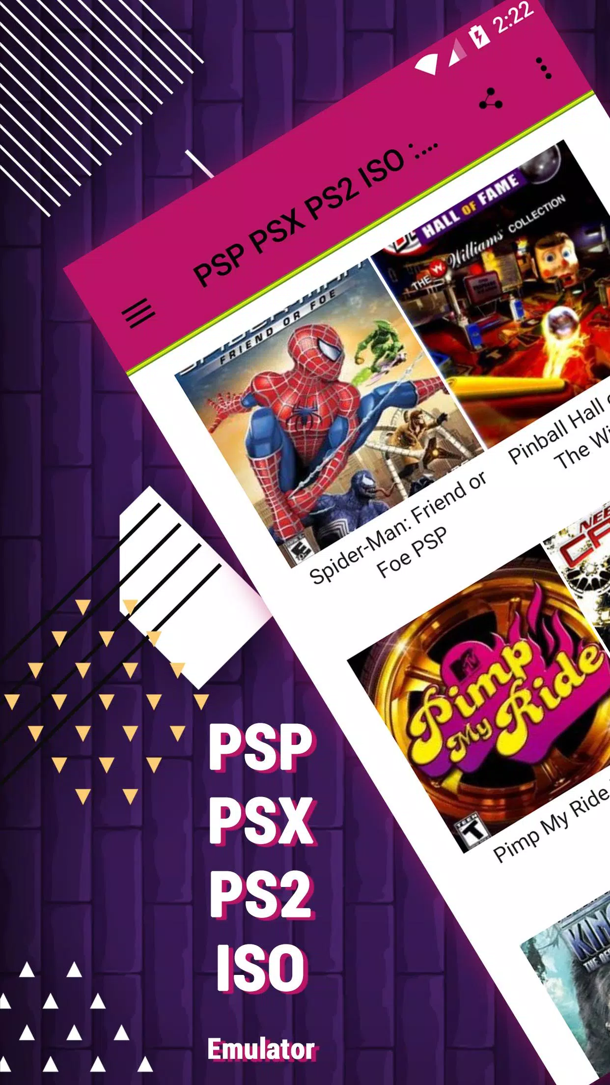 PSP PS2 Emulator, PPSSPP PS2,PSP emulator APK pour Android Télécharger