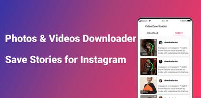 Video downloader, Story saver الملصق