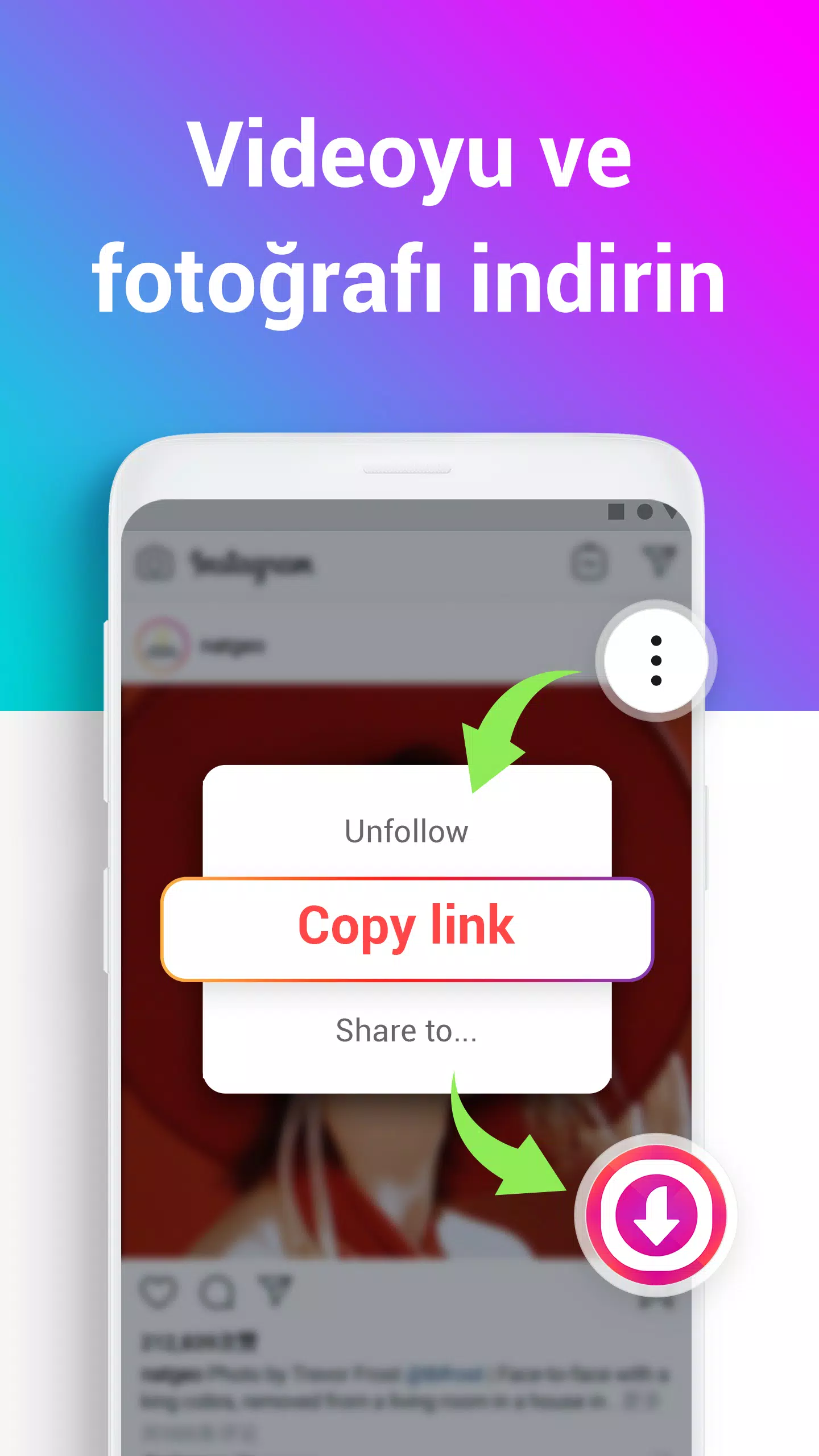 Android İndirme için Instagram için video indirme APK