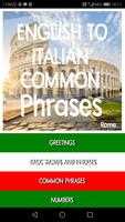 English to Italian Common Phra ポスター