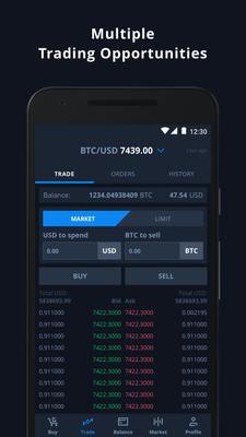 CEX.IO Bitcoin Exchange Screenshots