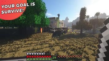 Zombie apocalypse in minecraft Affiche