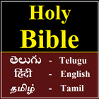 Holy Bible in (Telugu + English + Tamil + Hindi) simgesi