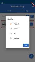 Product Log screenshot 2