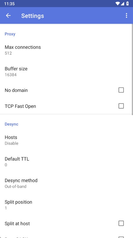 ByeByeDPI screenshot 2