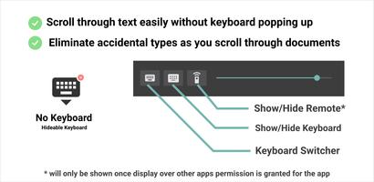 No Keyboard: Hideable keyboard penulis hantaran