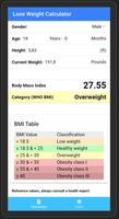 Poster Lose Weight Calculator - BMI Calculator Simple