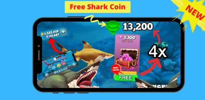 Coin & Gems For Hungry Shark Cartaz