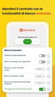 2 Schermata Blockerx:Blocco App Blocco URL
