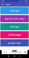 youtube tags الملصق