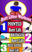 Butt Lifting Workout - Buttocks, hips &  Glute poster