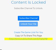 Subscribe To Unlock Link Creator - Sub4Unlock capture d'écran 1
