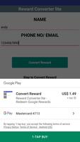 Rewards Converter lite - Redeem Google Rewards تصوير الشاشة 1