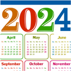 2024 Calendar icône