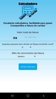 Calculadora Fatura de Cartão Compartilhada Plakat