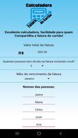 Calculadora Fatura de Cartão Compartilhada Screenshot 1
