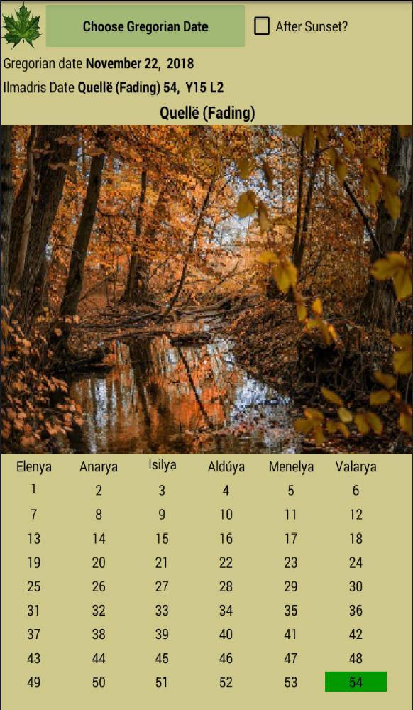 Elvish Calendar The Imladris Reckoning For Android Apk Download imladris calendar 2021
