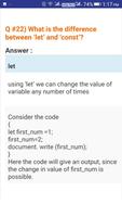 Java Script Interview Questions capture d'écran 1