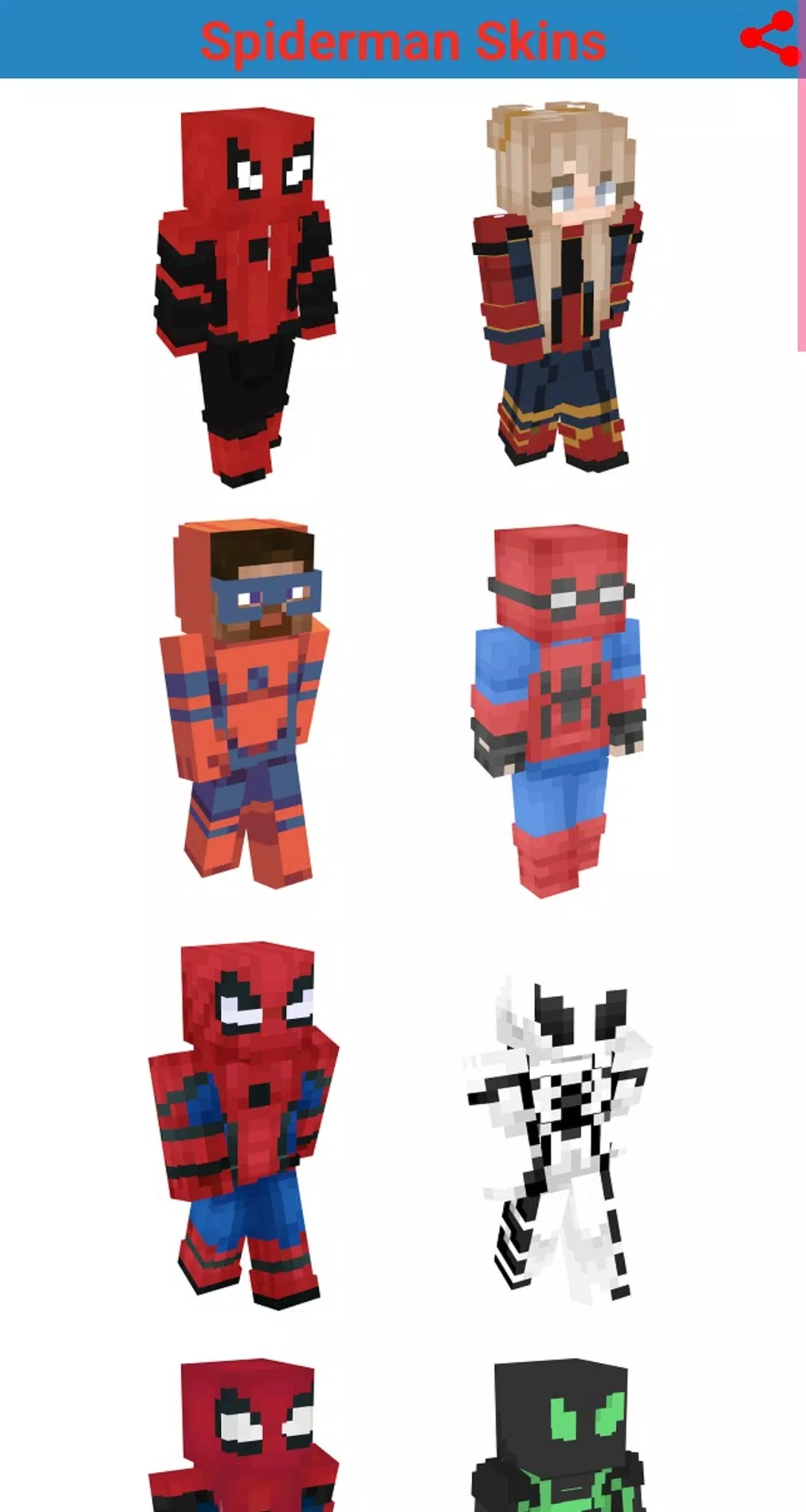 Spiderman Skins for Minecraft PE APK for Android Download
