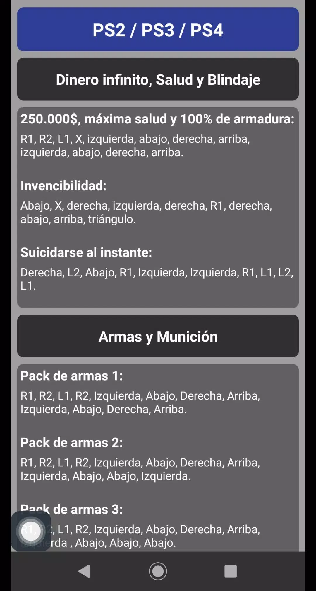 Android용 Guía no oficial para San Andreas (Trucos) APK 다운로드