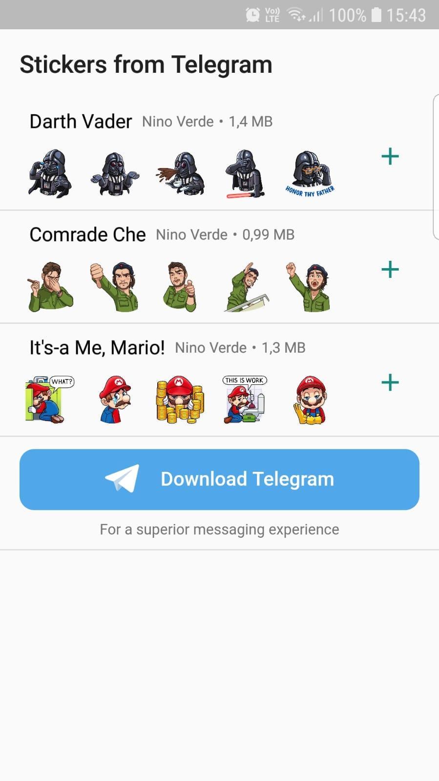 SCARICA STICKER SU TELEGRAM