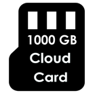 Tarjeta de nube de 1000GB:archivo, app de contacto icono