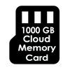 1000 GB Cloud Memory Card icon