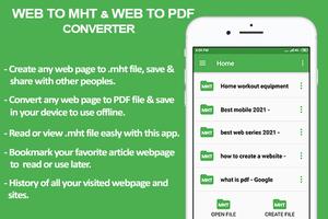 Web To Mht And Web To PDF Converter Affiche