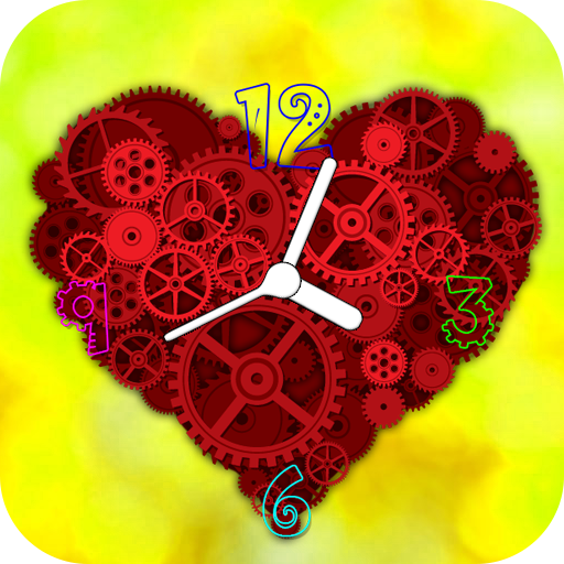 Heart Clock Live Wallpaper