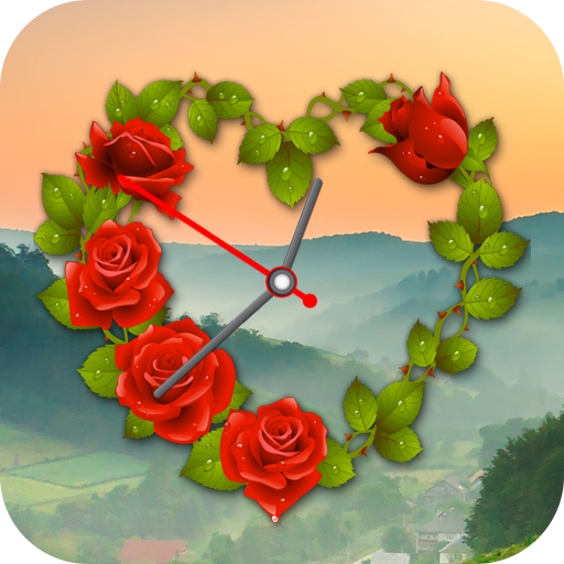 Rose Clock LIve Wallpaper