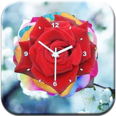 Rose Flower Clock LWP APK download