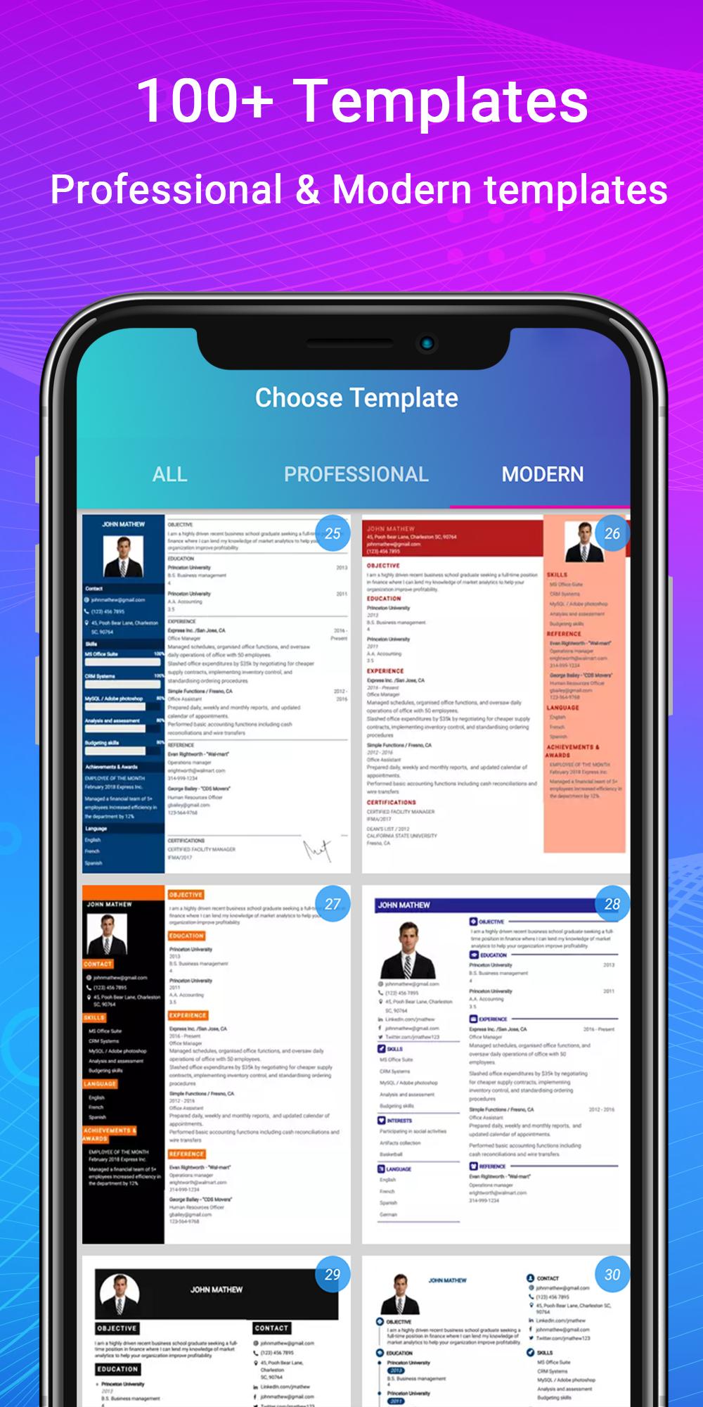 resume builder pro apk