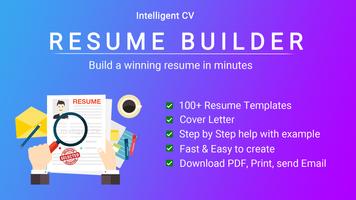 Resume Builder App, CV maker poster