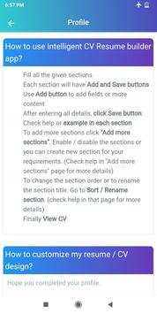 Resume Builder App Free CV maker CV templates 2020 截图 1