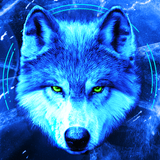 Ice Wallpaper + Keyboard: Wolf Zeichen