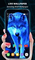 Ice Wallpaper + Keyboard: Wolf Affiche