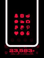 Minimal Red Flat Icon Pack ảnh chụp màn hình 1