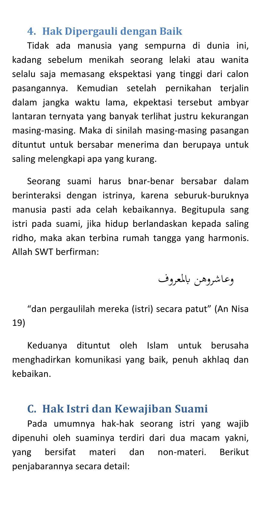 pic Kewajiban Suami Menurut Al Qur An Dan Hadist hak dan kewajiban suami istri serial