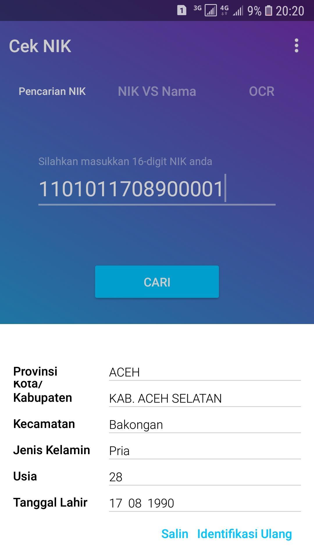 Cek KTP NIK APK voor Android Download