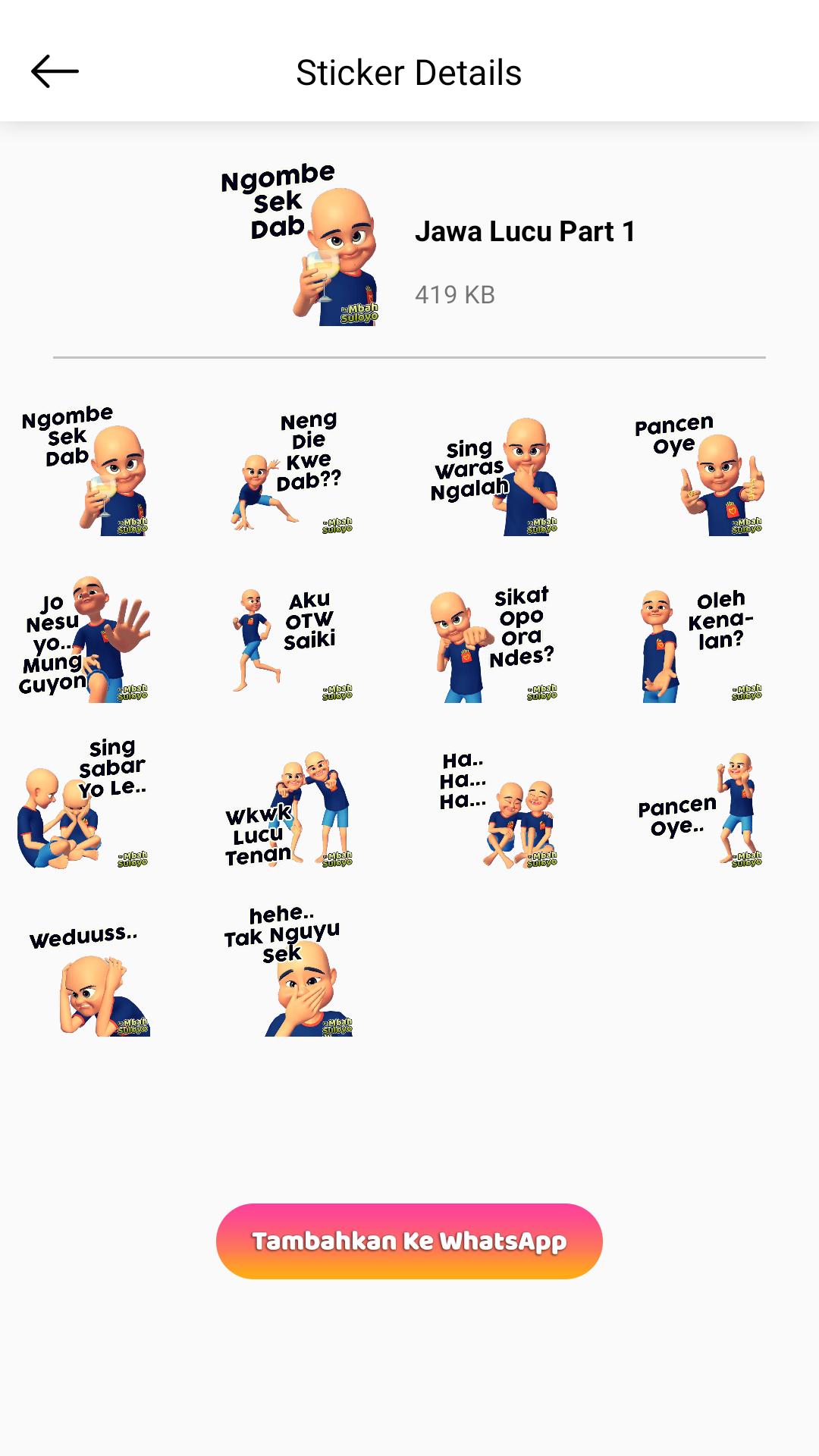 29+ Daftar Stiker Lucu Jawa Terbaru Terkini | Postwallpap3r