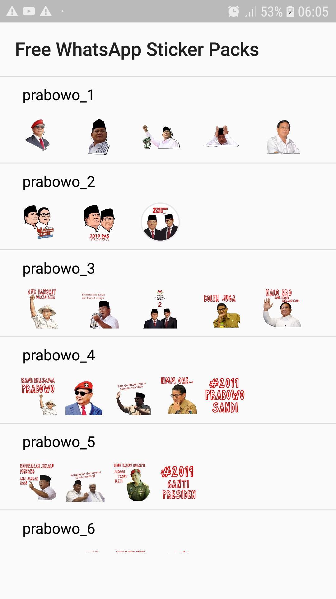 Prabowo Sandi Sticker For Whatsapp Wastickerapps For Android