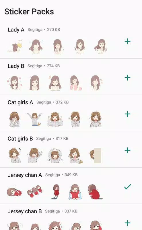 Tải xuống APK Cute Girls Sticker Packs - Whatsapp cho Android