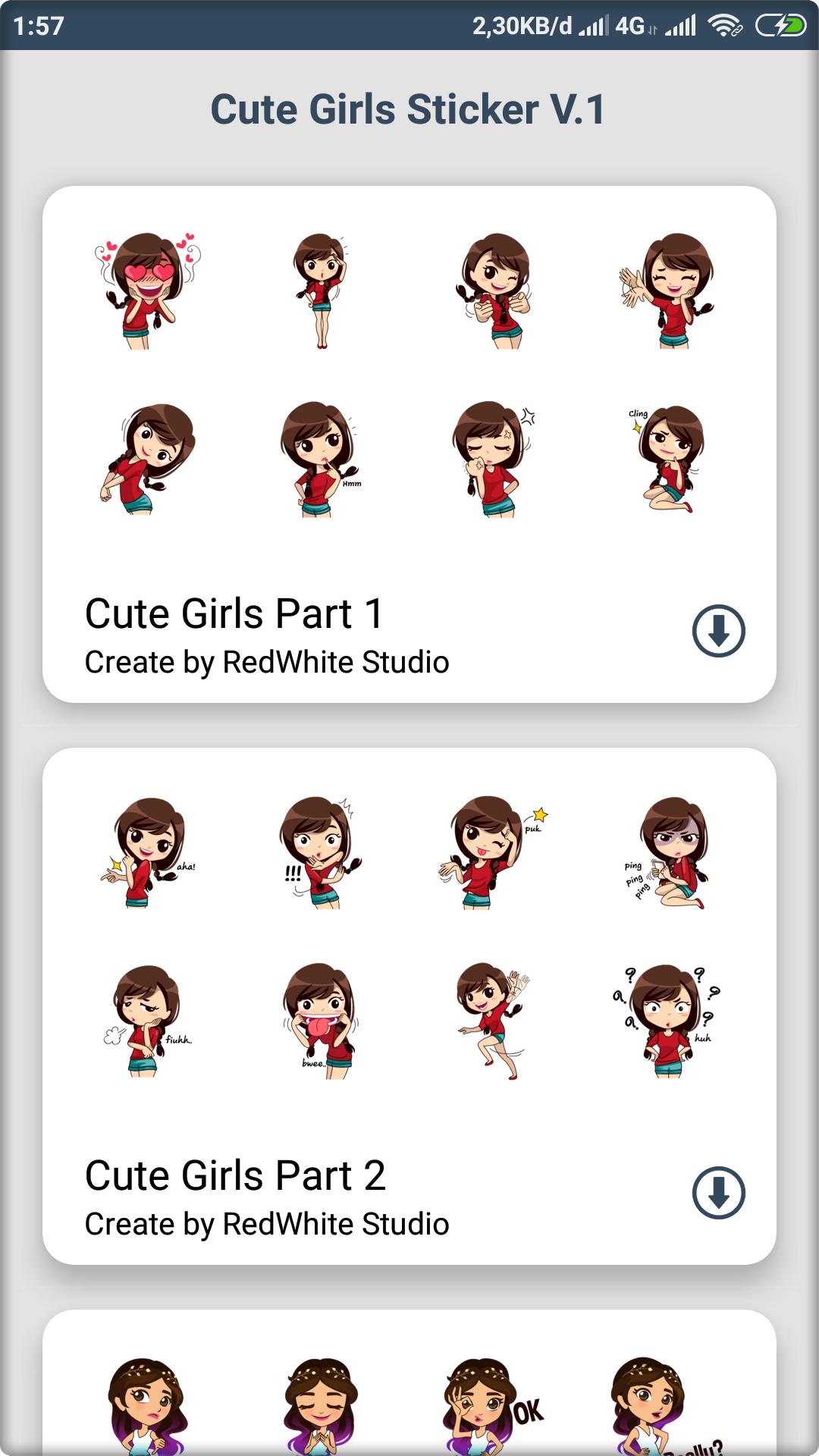 Cute Girls Sticker For Whatsapp For Android Apk Download