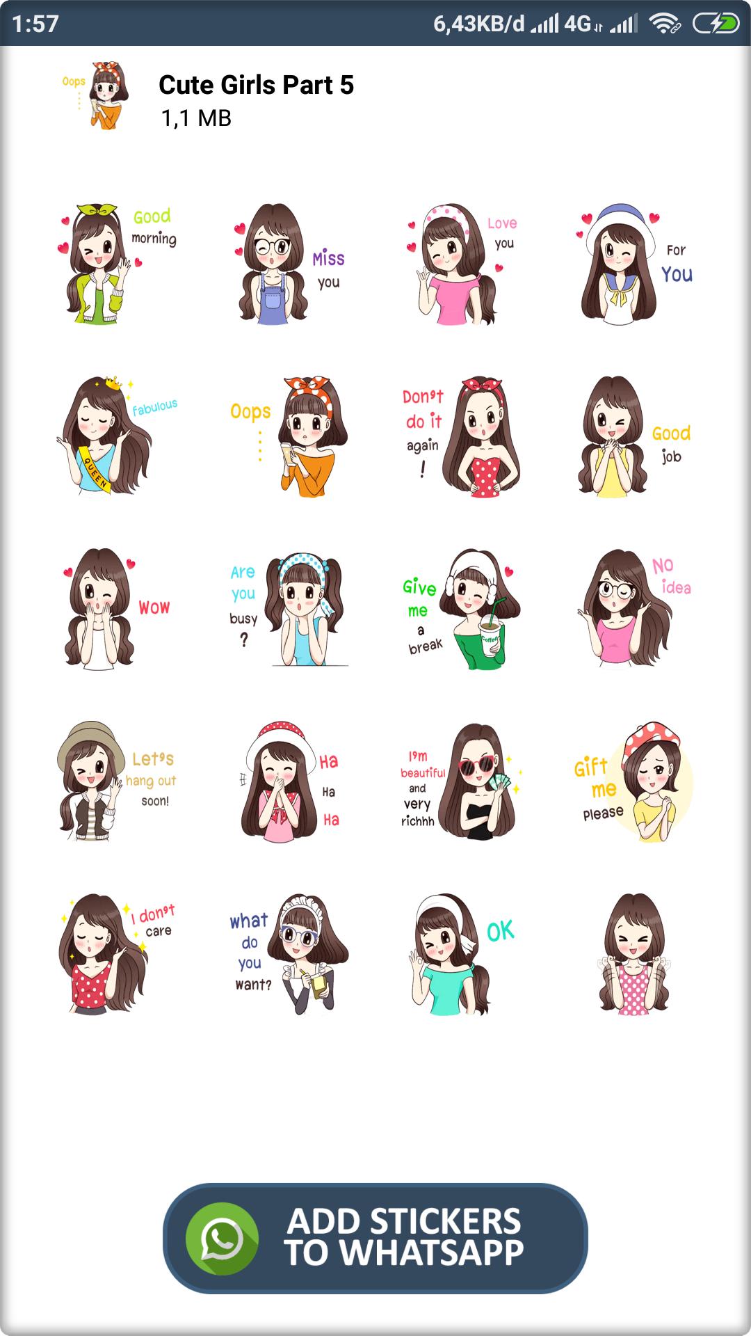 Cute Girls Sticker For Whatsapp For Android Apk Download