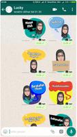 Stiker Hijab Kekinian WAStickerApps capture d'écran 3