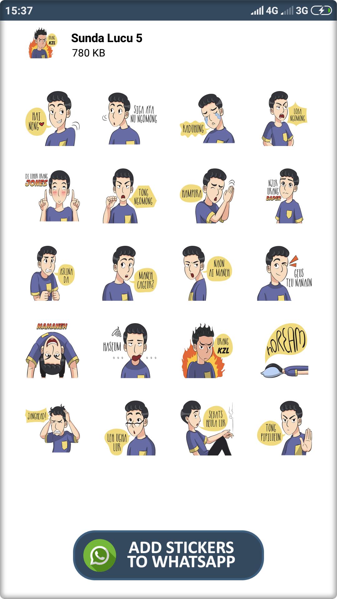 27 Koleksi Kumpulan Stiker  Wa  Lucu  Sunda  Terlengkap 