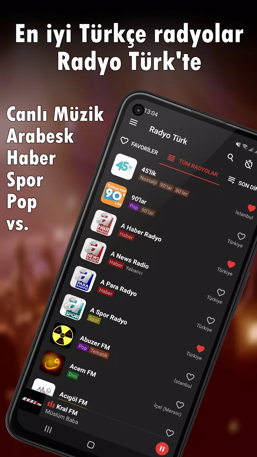 Android İndirme için Radyo Türk APK