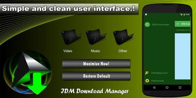 IDM+ ڈاؤن لوڈ مینیجر اسکرین شاٹ 1