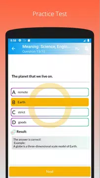 Screenshot 5 for IELTS Words: Cards - Examples