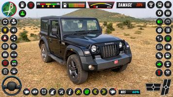 SUV-Jeepfahren 4x4-Jeep-Spiel Plakat